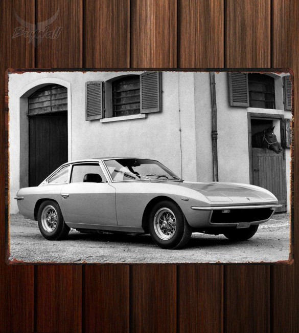 Металлическая табличка Lamborghini Islero 400 GT Металлическая табличка Lamborghini Islero 400 GT